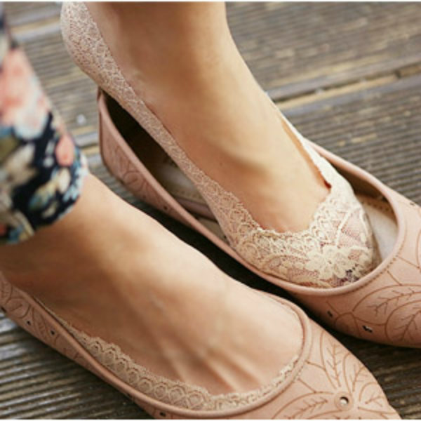 … lace socks for ballet flats