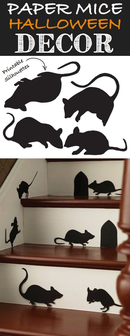Mice Silhouettes Place these little critters running along your baseboards, adorning your staircase, and running up the walls!