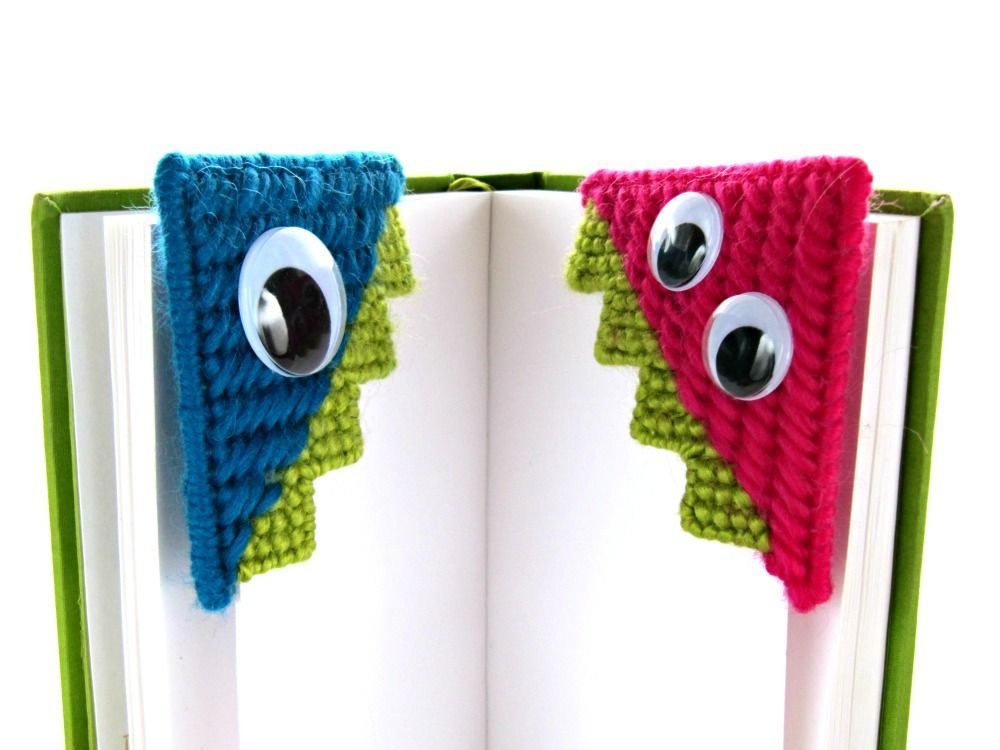 Needlepoint Monster Bookmark Tutorial by KnitsForLife – part of our 2013 PC Blog Hop