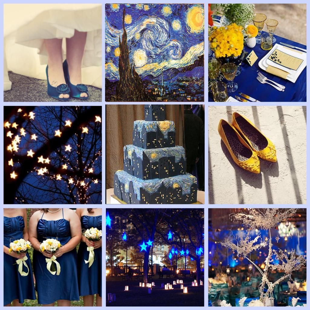 night themed wedding | van gogh starry night mere mention of starry night brings