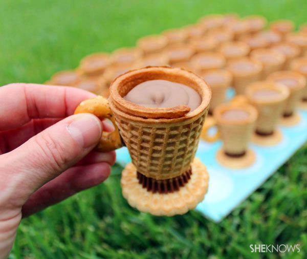 NO-BAKE, TEACUP TREATS  Remember that scene in Willy Wonka and the Chocolate Factory where he drinks the tea and then eats the