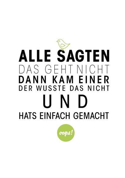 Originaldruck – Druck Alle sagten, das geht nicht – ein Designerstck von Formart-Zeit-fuer-schoenes bei DaWanda