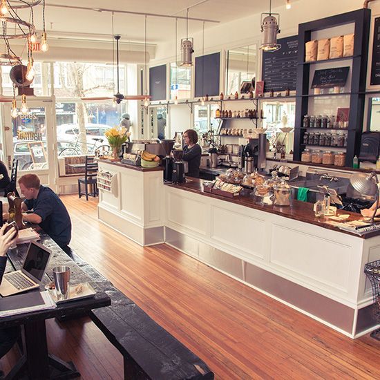 Quirky Coffee Shops on Food & Wine…  I like how clean this bar looks, without being too country or too modern…  very classic!