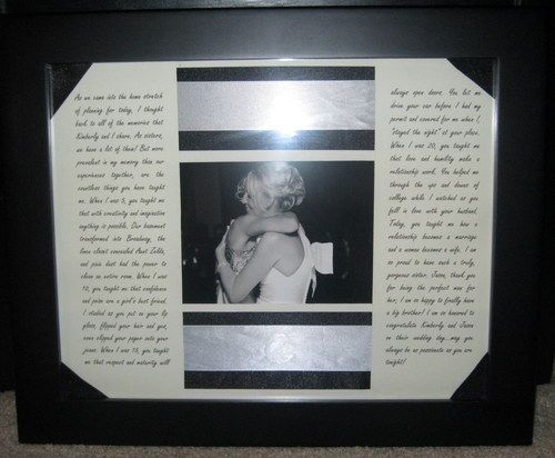 SO DOING THIS for anyone who I am a maid of honor for :) can you imagine coming home from your honeymoon to a framed copy of your