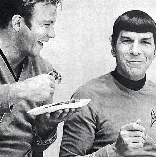 Star Trek set with William Shatner (Capt. Kirk) & Leonard Nimoy (Spock) || Classic Sci-Fi TV Series