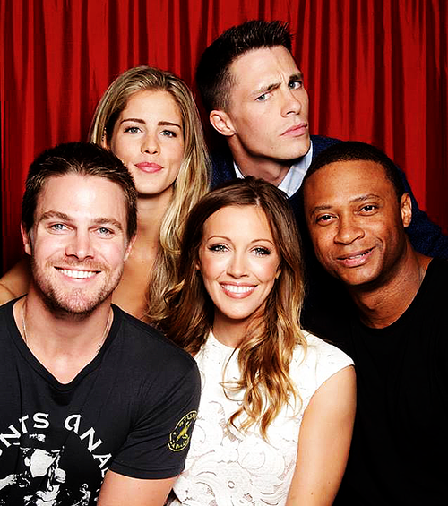The CWs Arrow cast | Katie Cassidy, Stephen Amell, Colton Haynes, David Ramsey, Emily Bett Rickards
