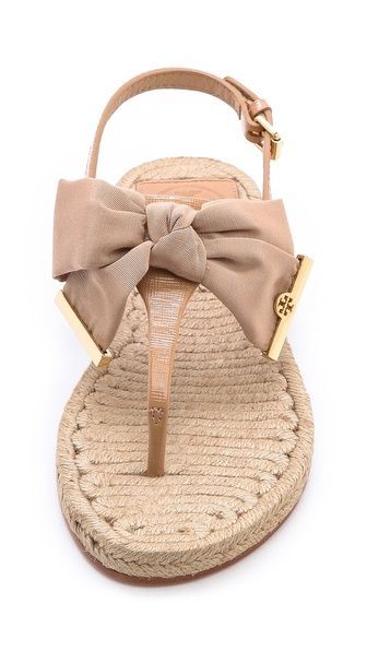 These are the cutest little sandals… Tory Burch Penny Flat Thong Espadrilles $175