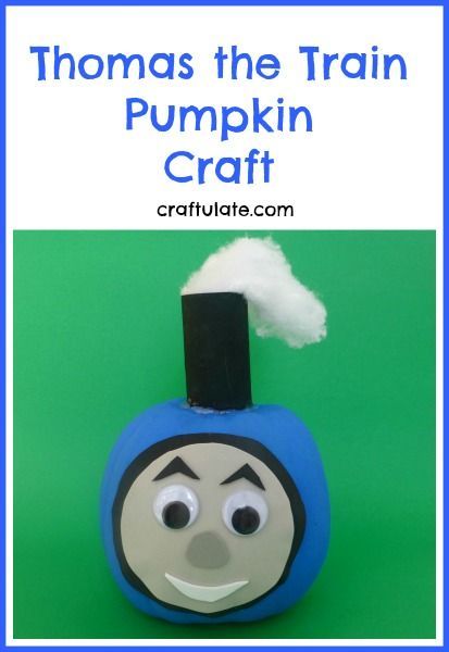 Thomas the Train Pumpkin Craft from Craftulate