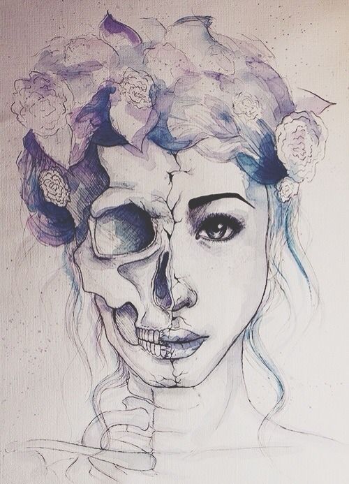 tumblr drawings hipster – this is an artsy day of the dead thing..