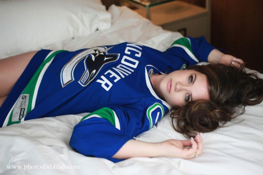 Vancouver Boudoir Photography  For the hockey fans!  Blush Photography  Vancouver Boudoir & Wedding Photographer