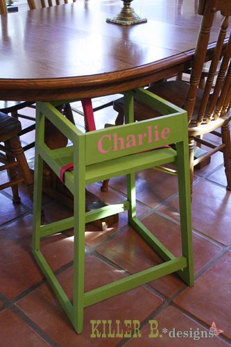 $10 Personalized restaurant style highchair from Ana White plans