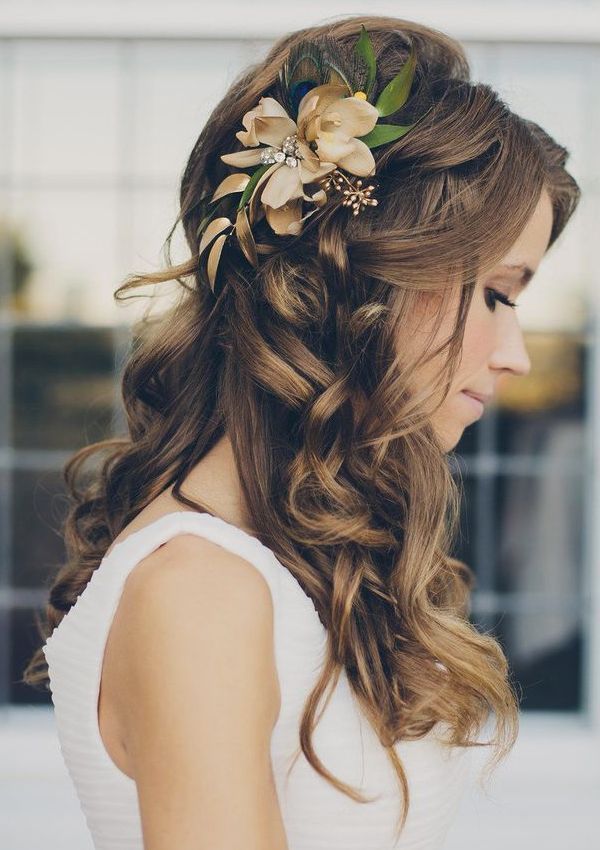 15 Beautiful Wedding Hairstyles For Long Hair | Nadyana Magazine – perfect for the boho or relaxed bridal look