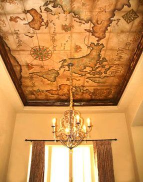 482 old world maps in decor. Old World Map Mural Design Ideas, Pictures, Remodel, and Decor