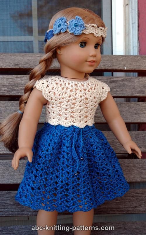 ABC Knitting Patterns – American Girl Doll Seashell Summer Top