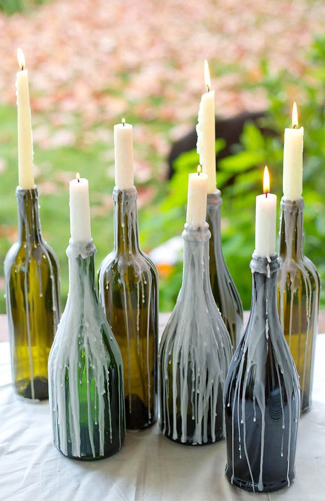 After enjoying a nice glass (or two) of Chardonnay, make use of whats leftover. Topped off with a simple white candle, a sleek