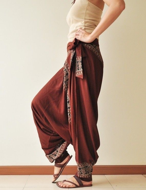 All Around The WorldBrown Printed Rayon Harem by aftershowershop, $31.50