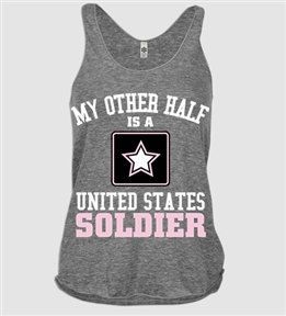 ALL BRANCHES My Other Half Tank by FleetFoxCo on Etsy—-see if she can make a guys one that says “my other half is a us naval