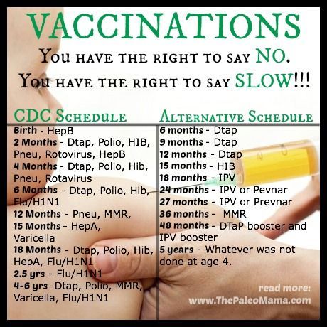 Alternative vaccination schedule.