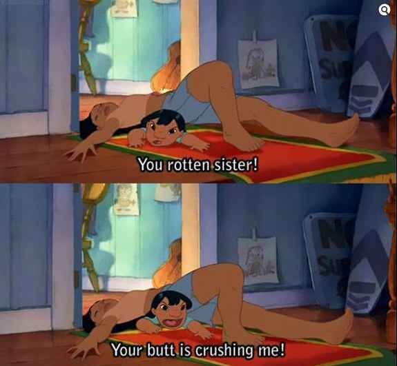 And she might even make you angry from time to time. | 21 Things Disney Taught You About Having A Sister