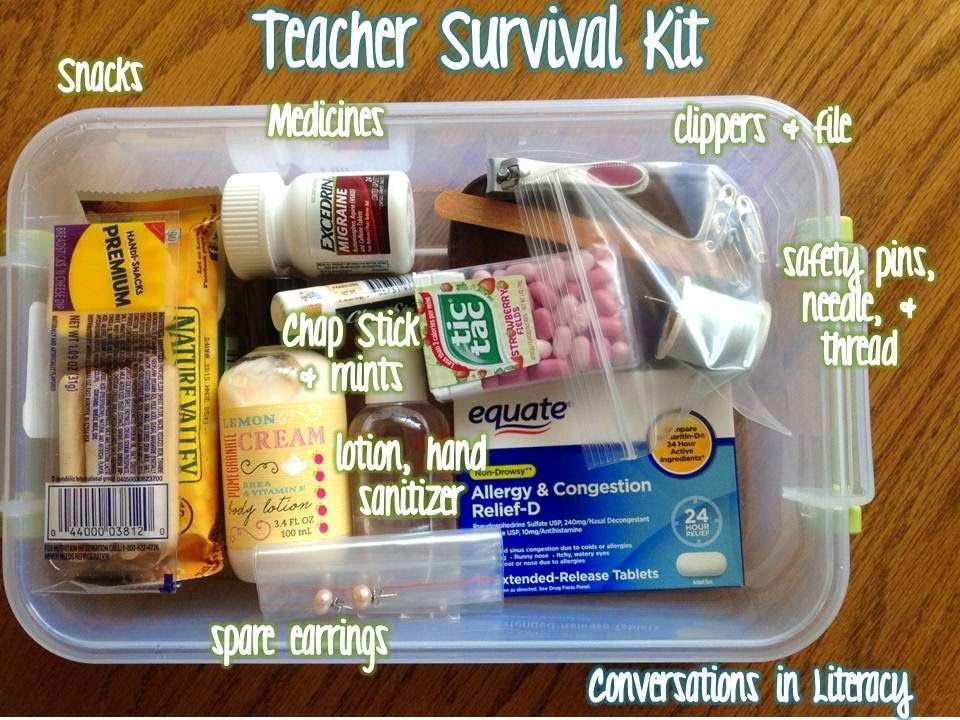 Back to School Teacher Survival Kits- what to keep in your kit to make it through those little emergencies that might pop up!