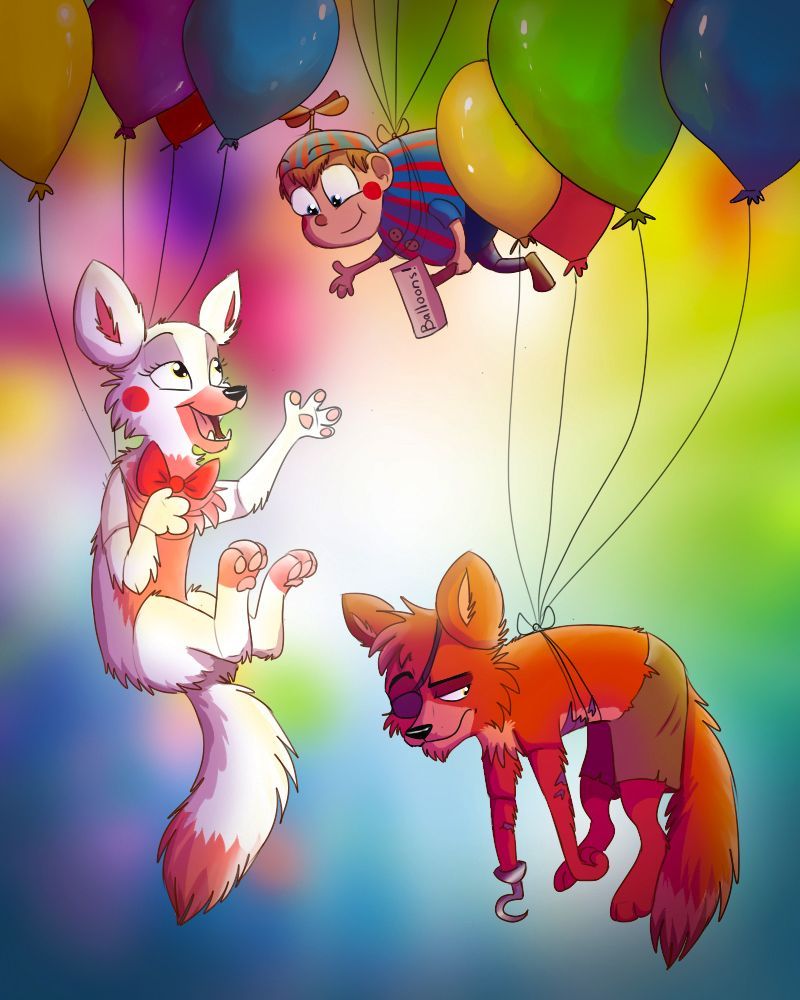 Balloon Party by Darkpaw2001 on DeviantArt OMG SO CUTE! except for balloon boy. EVERY ONE HATES U, BALLOON BOY!!! SCREW U!!