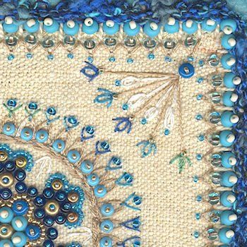 Beaded embroidery.