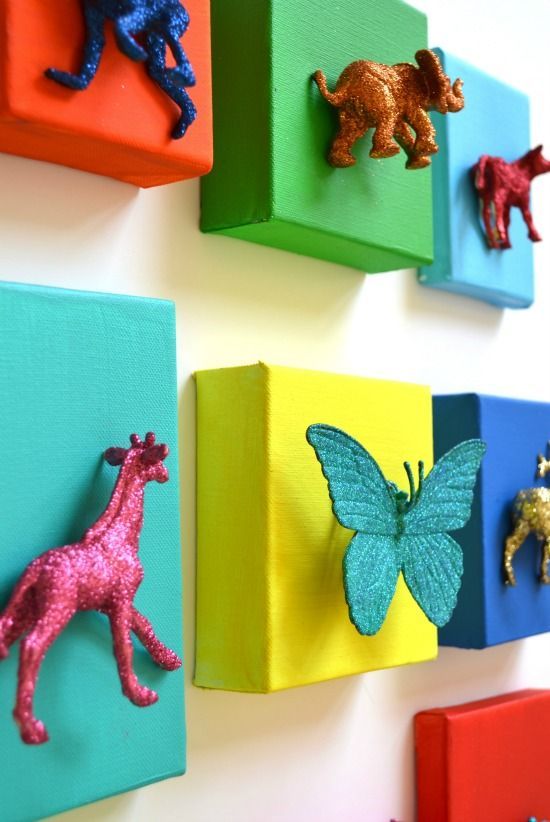 bright buck canvas – Google Search  i like this idea for the boys playroom. Minus the glitter though