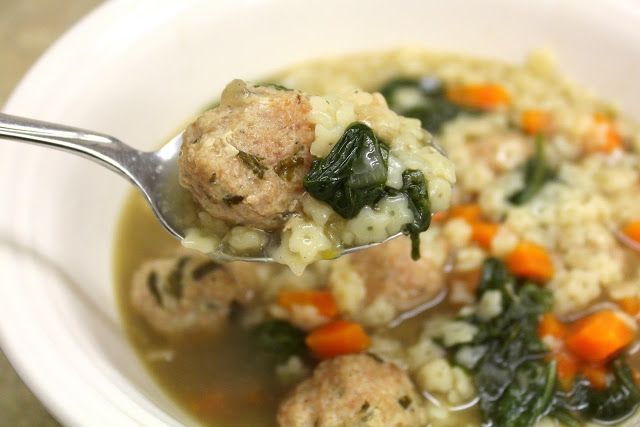 Busy Girl Recipes: Crock Pot Italian Wedding Soup with Turkey Meatballs–low fat and low sodium!