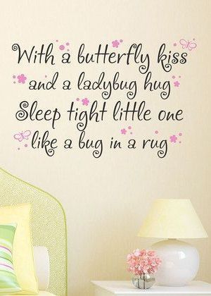 Butterfly Kiss Wall Quote