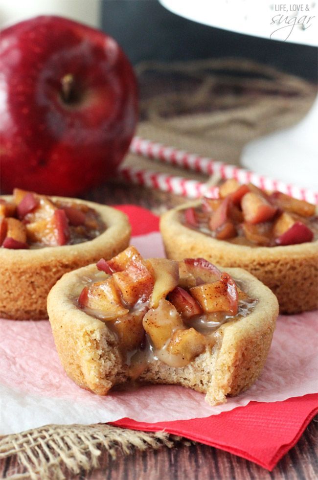 Caramel Apple Cookie Cups..,perfect for a rustic wedding desert bar…or bridal shower