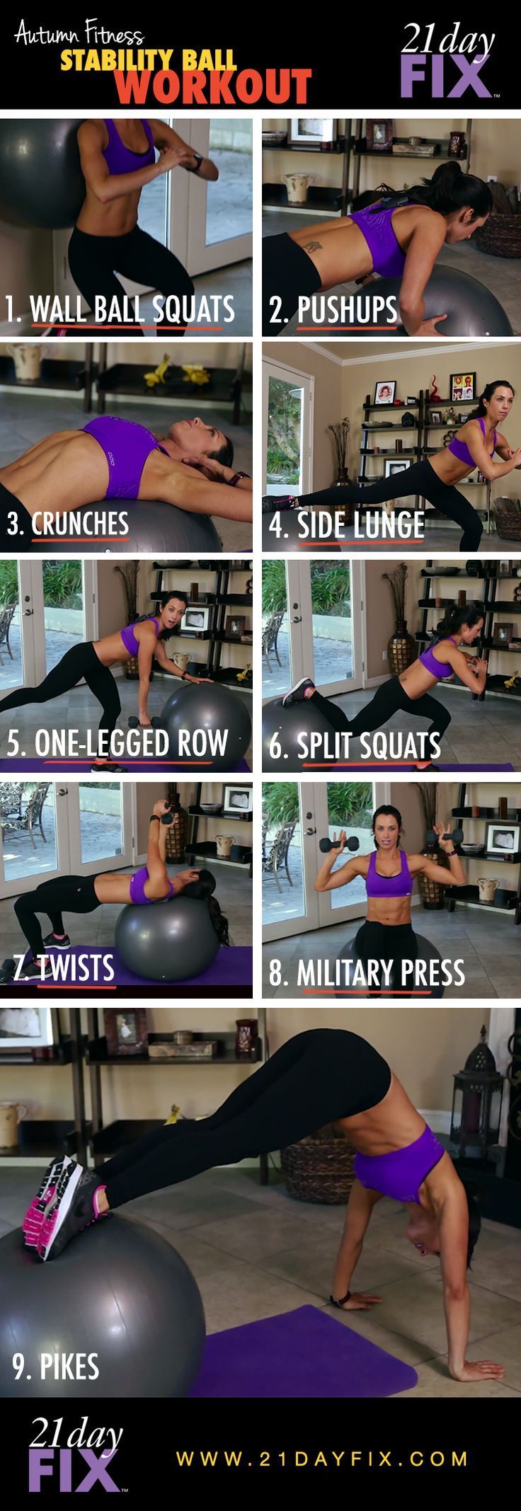 Challenge yourself with Stability ball exercises!