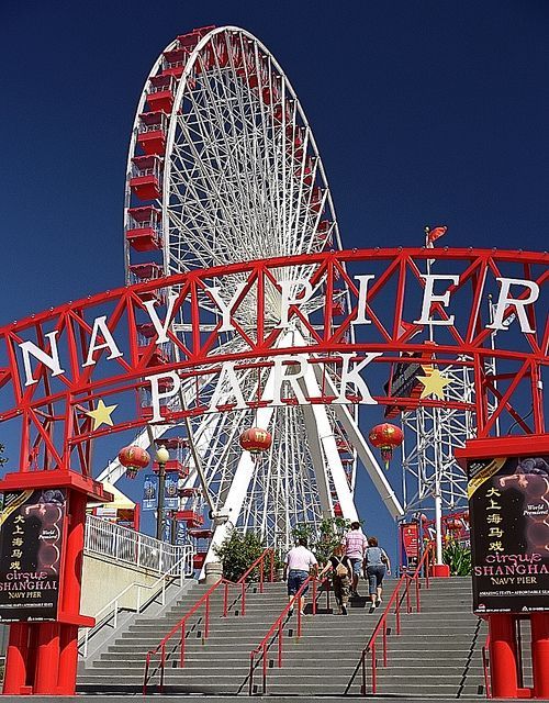 Chicago – Navy Pier “Ferris Wheel” by David Paul Ohmer, via Flickr