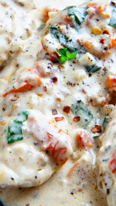 Chicken in a Creamy Parmesan and Sundried Tomato Sauce ~ A quick, easy and tasty chicken dish.