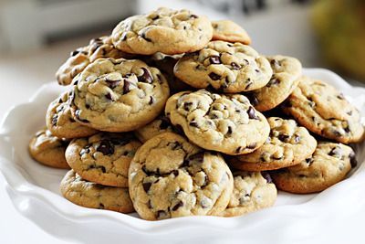 Chocolate Chip Cookies with Vanilla pudding – super moist – butter, brown sugar, white sugar, vanilla instant pudding mix, eggs,