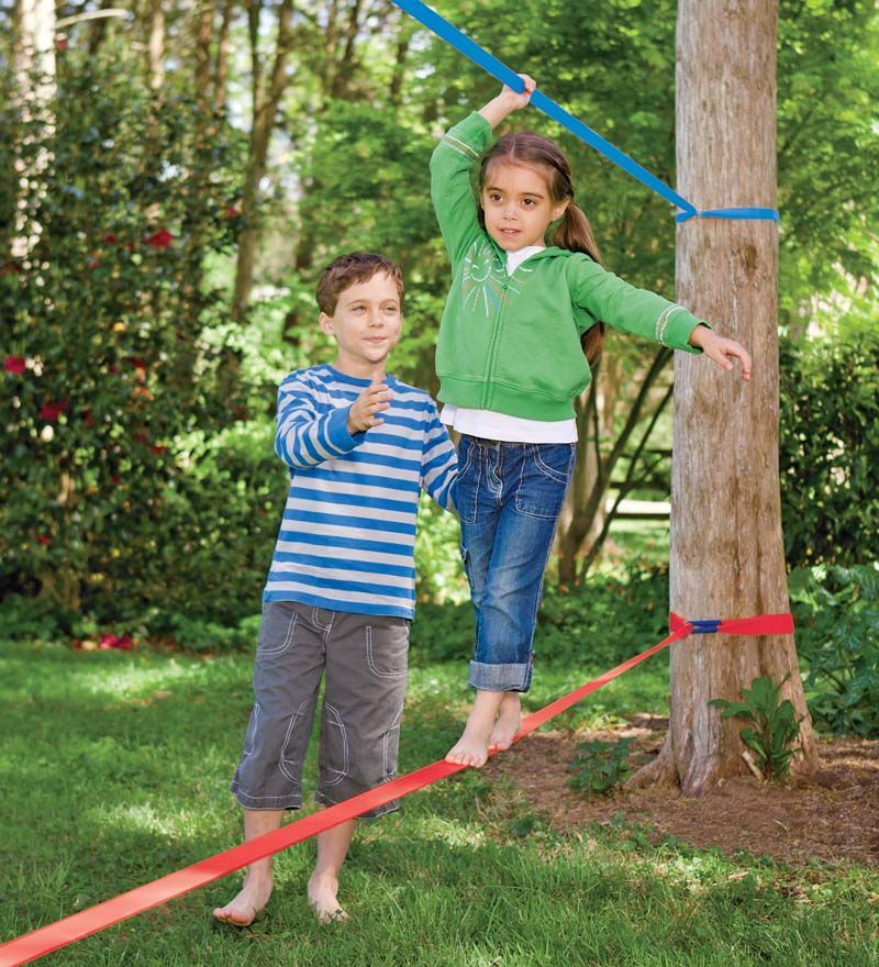 Classic Training Slackline- Would love to make this myself for backyard playground!