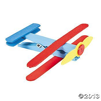 Clothespin Airplane Craft Kit $6.25 for 12 sets. (Easy to DIY!)