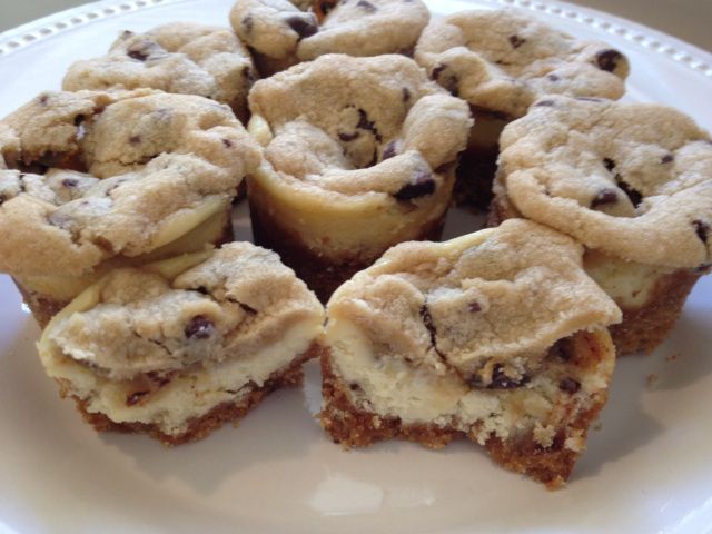 Cream cheese cookie dough mini cheesecakes…are you kidding?!