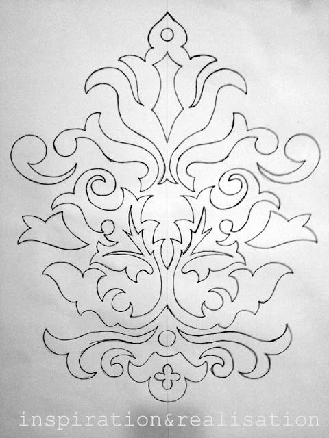 damask baroque design template