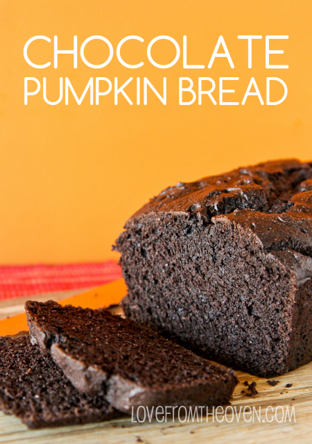 Dark Chocolate Pumpkin Bread Recipe – she uses whole wheat & yogurt to make it healthy & turn it into a breakfast ok food.: