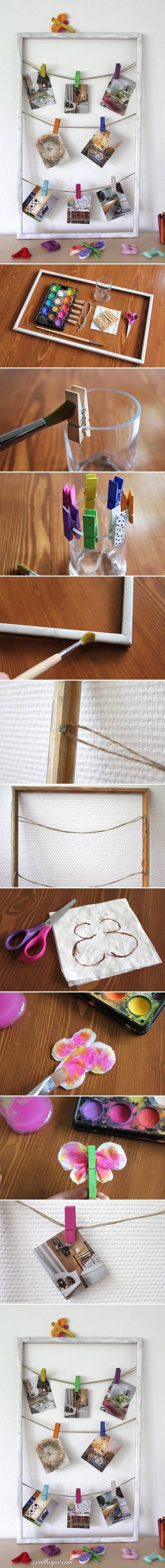 DIY Creative Hanging Picture Frame