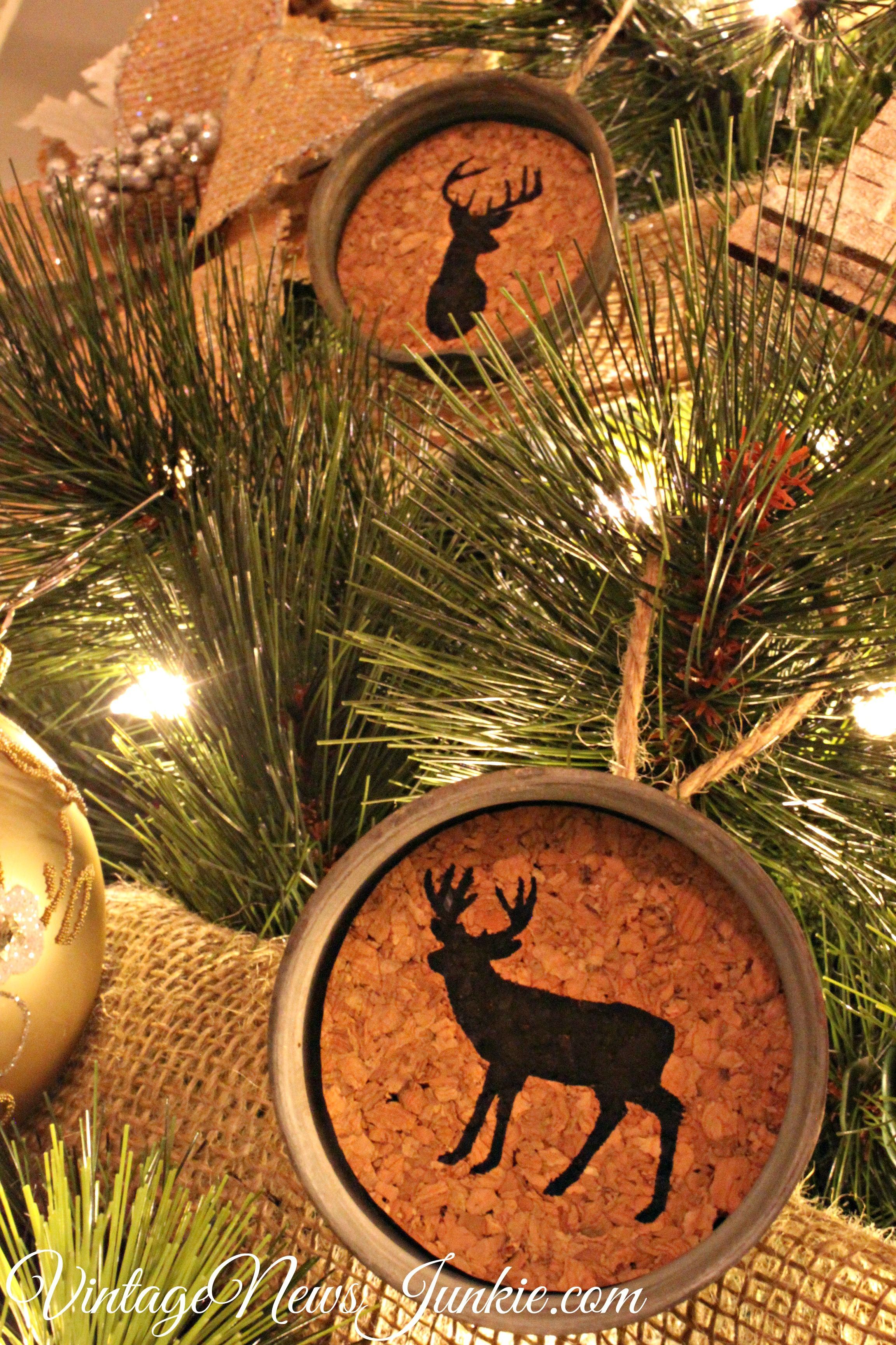 DIY Mason Jar Deer Christmas Ornament