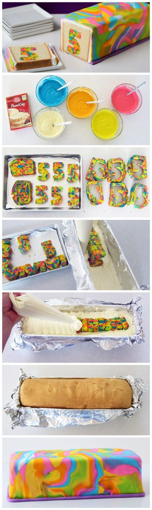 DIY Rainbow Tie Dye Surprise Cake. Wow!