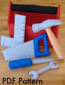DIY toy boxes | Tool Box Set Hammer Toy Pretend DIY Felt Sewing Pattern | eBay