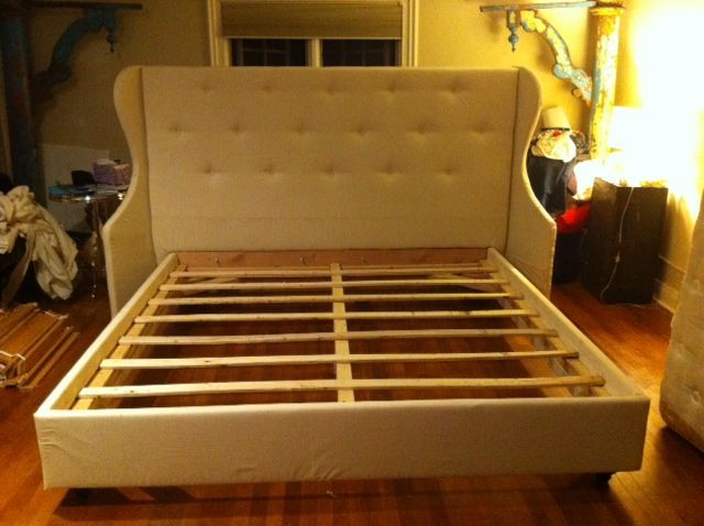 DIY upholstered bed & bed frame from scratch – 4 part tutorial (this is part 4 but has links to the other 3 parts) – from Making a