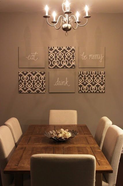 Do this with green fabric or paint and the framed silverware. Or do this with fork, glass and ? Silhouettes