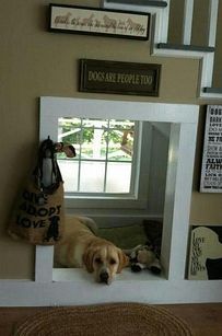 Dogs are people, too, which is why your dog should probably get his or her own little haven underneath the stairs. | 31 Insanely