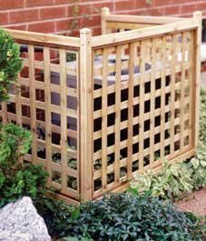 Easy-to-build lattice screen – to hide air conditioning unit when it goes in
