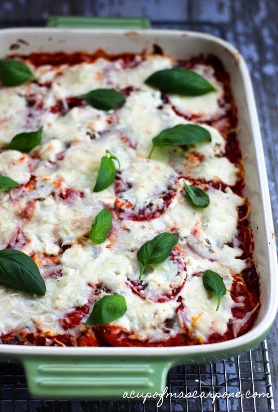 Eggplant Lasagna {check out this healthy version of the classicdelicious!} | a cup of mascarpone