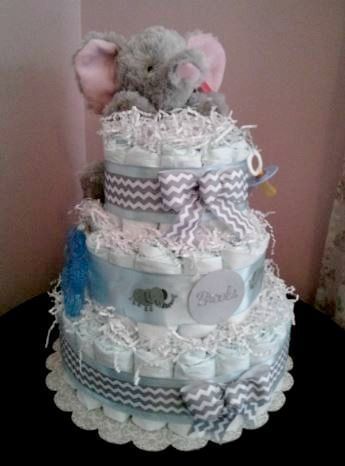 Elephant Baby Shower Theme Ideas Diaper Cakes