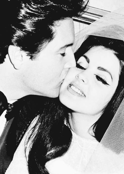 Elvis Presley and Priscilla at the Aladdin Hotel in Las Vegas, NV, May 1, 1967.